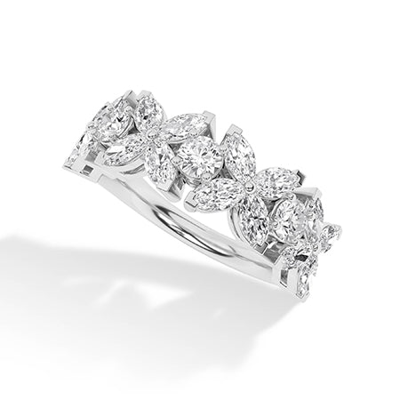 Marquise LG diamanten ring in Witgoud - BH Diamond Center Antwerpen
