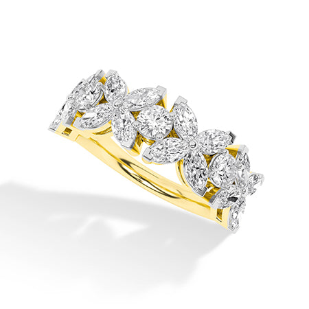 Marquise LG diamanten ring in Witgoud - BH Diamond Center Antwerpen