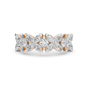 Marquise LG diamanten ring in Witgoud - BH Diamond Center Antwerpen