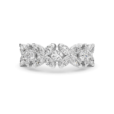 Marquise LG diamanten ring in Witgoud - BH Diamond Center Antwerpen