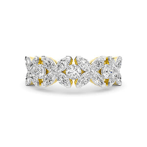 Marquise LG diamanten ring in Witgoud - BH Diamond Center Antwerpen