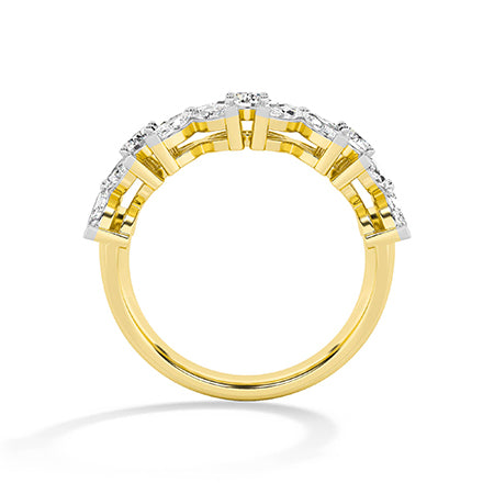 Marquise LG diamanten ring in Witgoud - BH Diamond Center Antwerpen