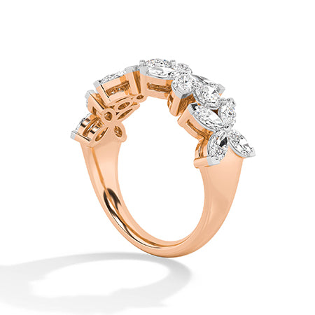 Marquise LG diamanten ring in Witgoud - BH Diamond Center Antwerpen