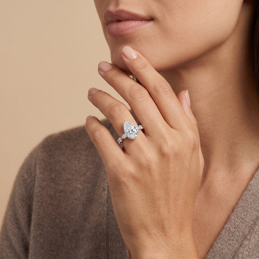 Bague diamant poire LG
