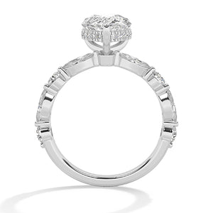 Pear LG Diamond Ring in Yellow Gold - BH Diamond Center Antwerp