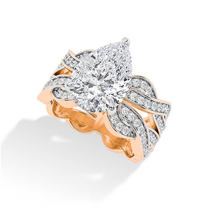 Peer LG diamanten ring in Geelgoud - BH Diamond Center Antwerpen