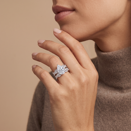 Bague diamant poire LG