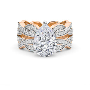 Peer LG diamanten ring in Geelgoud - BH Diamond Center Antwerpen
