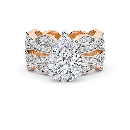 Peer LG diamanten ring in Geelgoud - BH Diamond Center Antwerpen