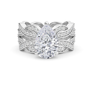 Peer LG diamanten ring in Geelgoud - BH Diamond Center Antwerpen