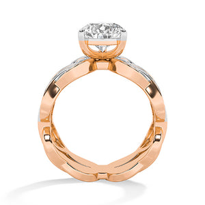 Peer LG diamanten ring in Witgoud - BH Diamond Center Antwerpen