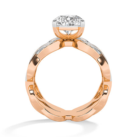 Peer LG diamanten ring in Witgoud - BH Diamond Center Antwerpen