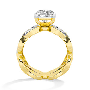 Peer LG diamanten ring in Geelgoud - BH Diamond Center Antwerpen