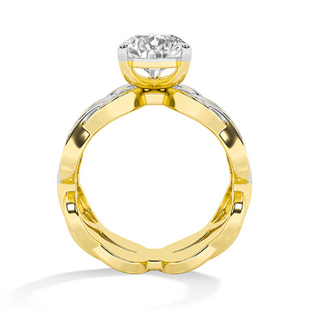 Peer LG diamanten ring in Geelgoud - BH Diamond Center Antwerpen