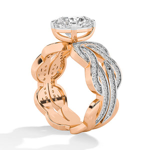 Peer LG diamanten ring in Geelgoud - BH Diamond Center Antwerpen