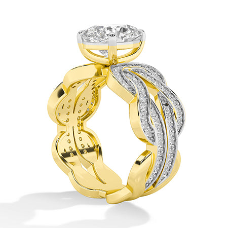 Peer LG diamanten ring in Geelgoud - BH Diamond Center Antwerpen