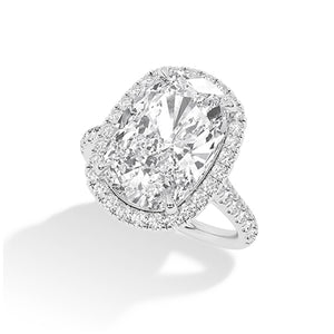 Cushion LG Diamond Ring in Rose Gold - BH Diamond Center Antwerp