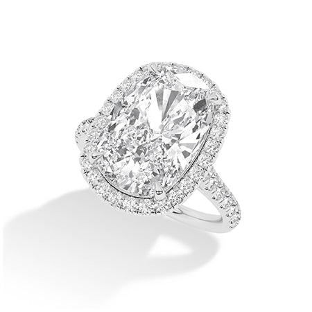 Cushion LG Diamond Ring in Rose Gold - BH Diamond Center Antwerp