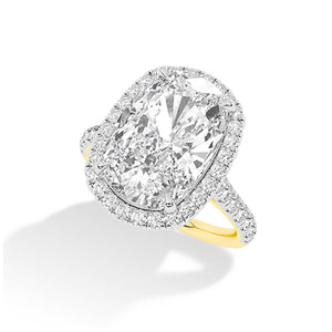 Cushion LG Diamond Ring in Rose Gold - BH Diamond Center Antwerp
