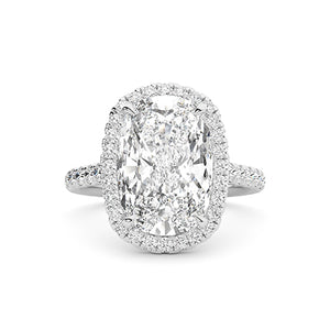 Cushion LG Diamond Ring in Rose Gold - BH Diamond Center Antwerp