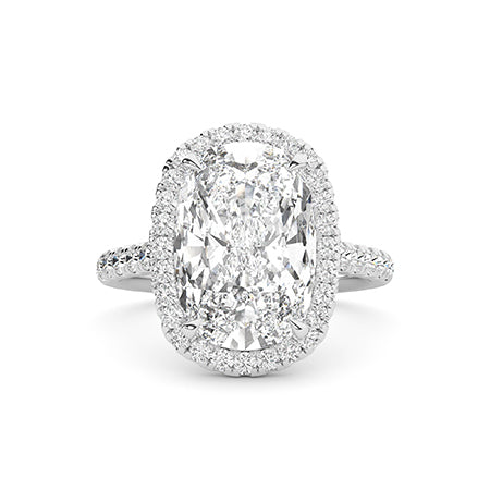 Cushion LG Diamond Ring in Rose Gold - BH Diamond Center Antwerp