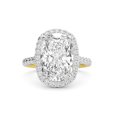 Cushion LG Diamond Ring in Rose Gold - BH Diamond Center Antwerp