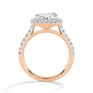 Cushion LG Diamond Ring in Rose Gold - BH Diamond Center Antwerp