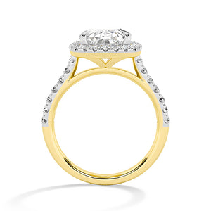 Cushion LG Diamond Ring in Rose Gold - BH Diamond Center Antwerp
