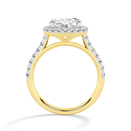 Cushion LG Diamond Ring in Rose Gold - BH Diamond Center Antwerp