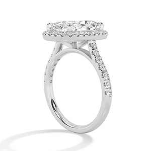 Cushion LG Diamond Ring in Rose Gold - BH Diamond Center Antwerp