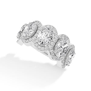 Oval LG Diamond Ring in White Gold - BH Diamond Center Antwerp
