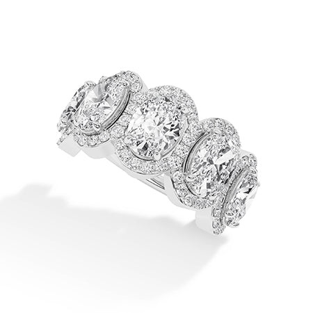 Oval LG Diamond Ring in White Gold - BH Diamond Center Antwerp