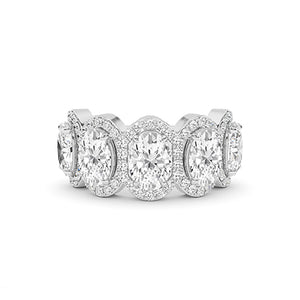 Oval LG Diamond Ring in White Gold - BH Diamond Center Antwerp