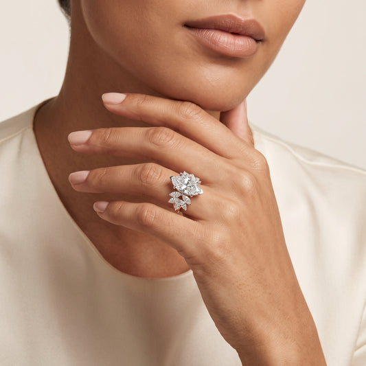 Bague en diamant taille marquise LG