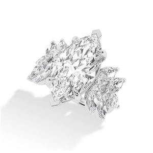 Marquise LG Diamond Ring in White Gold - BH Diamond Center Antwerp