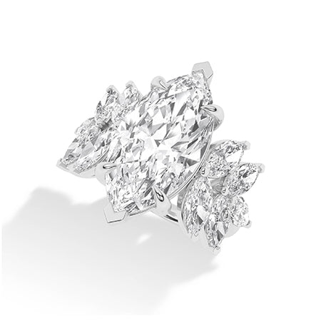 Marquise LG Diamond Ring in White Gold - BH Diamond Center Antwerp