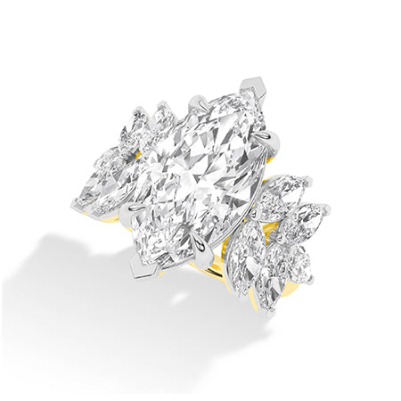 Marquise LG Diamond Ring in White Gold - BH Diamond Center Antwerp