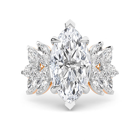 Marquise LG Diamond Ring in White Gold - BH Diamond Center Antwerp
