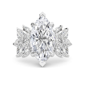 Marquise LG Diamond Ring in White Gold - BH Diamond Center Antwerp
