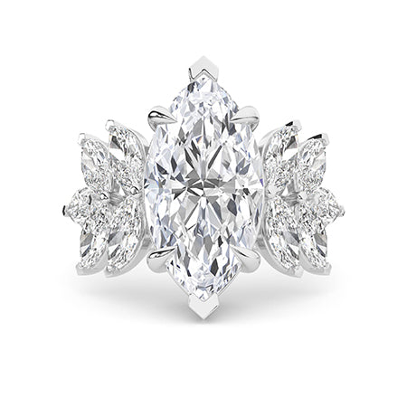 Marquise LG Diamond Ring in White Gold - BH Diamond Center Antwerp