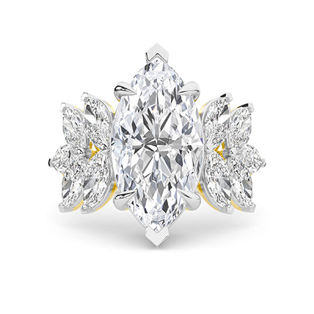 Marquise LG Diamond Ring in White Gold - BH Diamond Center Antwerp