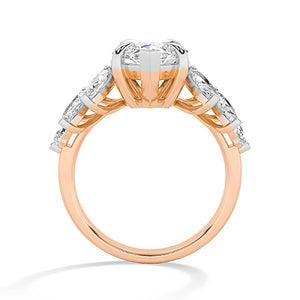 Marquise LG Diamond Ring in Yellow Gold - BH Diamond Center Antwerp