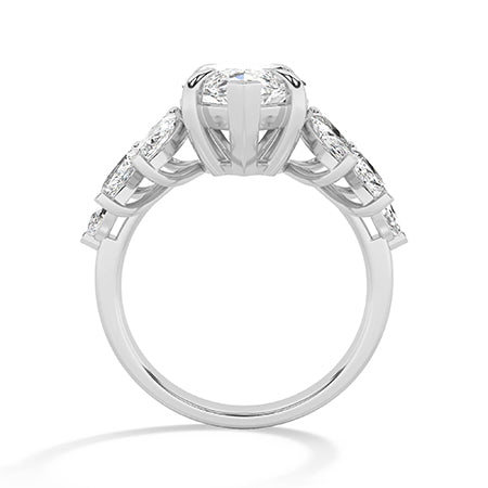 Marquise LG Diamond Ring in White Gold - BH Diamond Center Antwerp