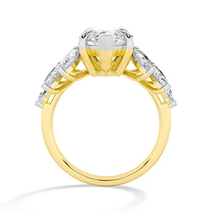 Marquise LG Diamond Ring in White Gold - BH Diamond Center Antwerp