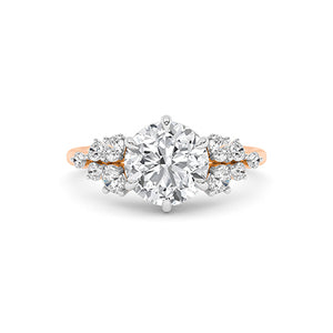 Round LG Diamond Ring in Rose Gold - BH Diamond Center Antwerp