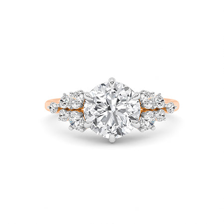 Round LG Diamond Ring in Rose Gold - BH Diamond Center Antwerp