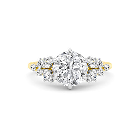 Round LG Diamond Ring in Rose Gold - BH Diamond Center Antwerp