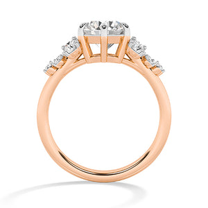 Round LG Diamond Ring in Rose Gold - BH Diamond Center Antwerp