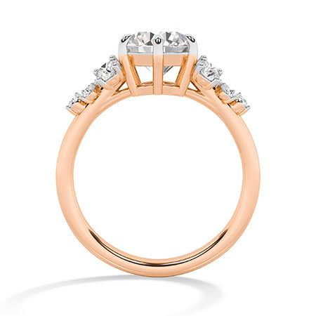 Round LG Diamond Ring in Rose Gold - BH Diamond Center Antwerp