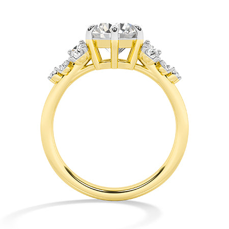 Round LG Diamond Ring in Rose Gold - BH Diamond Center Antwerp